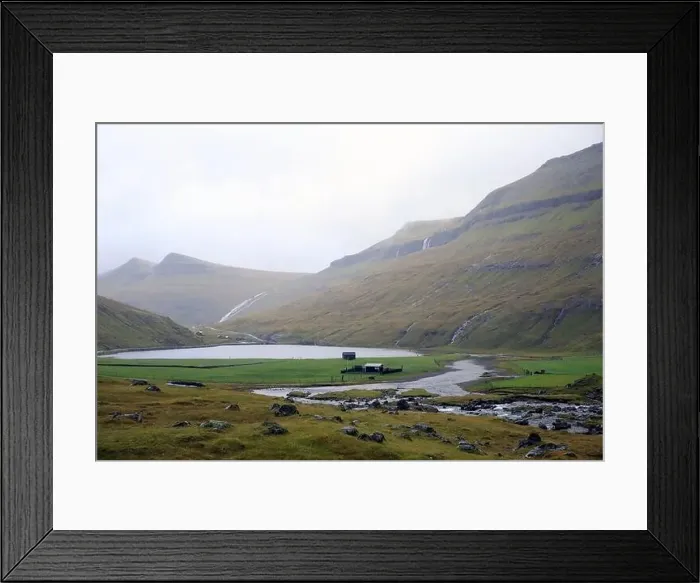 Framed Print : Landscape scenery at Saksun, Faroe islands Framed Print : Landscape scenery at Saksun, Faroe islands