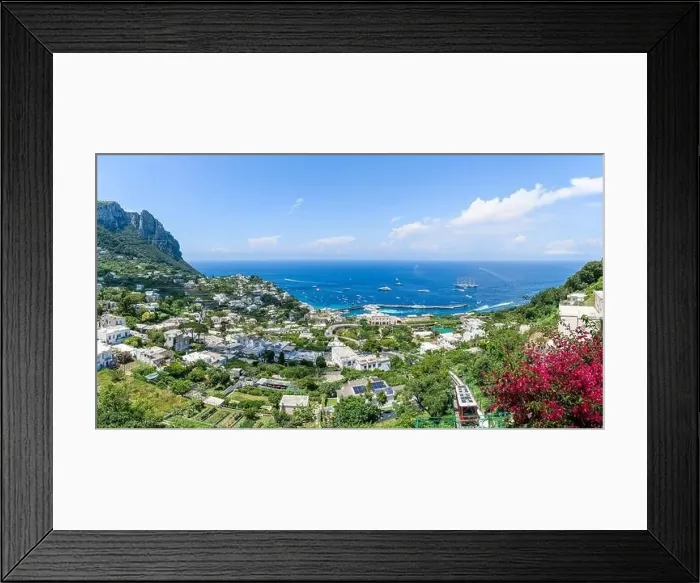 Framed Print : Landscape with Marina Grande in Capri Island, Tyrrhenian sea, Italy Framed Print : Landscape with Marina Grande in Capri Island, Tyrrhenian sea, Italy
