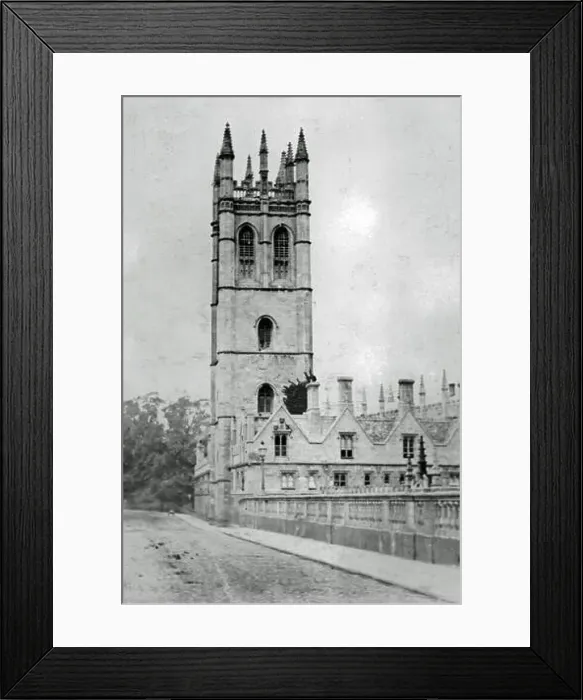 Framed Print : 1900 Historic Black and White Photograph of Magdalen College, High Street, Oxford, England, UK Framed Print : 1900 Historic Black and White Photograph of Magdalen College, High Street, Oxford, England, UK
