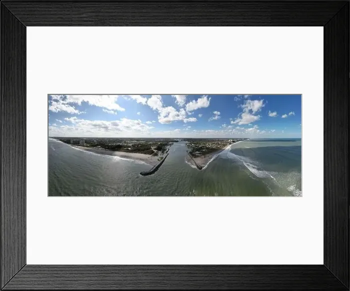 Framed Print : An aerial view of Jupiter Inlet in Florida, USA Framed Print : An aerial view of Jupiter Inlet in Florida, USA