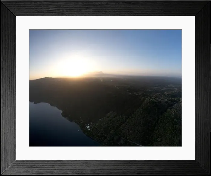 Framed Print : Tourist distinction in Nicaragua landscape aerial drone view with lagoon copy space Framed Print : Tourist distinction in Nicaragua landscape aerial drone view with lagoon copy space