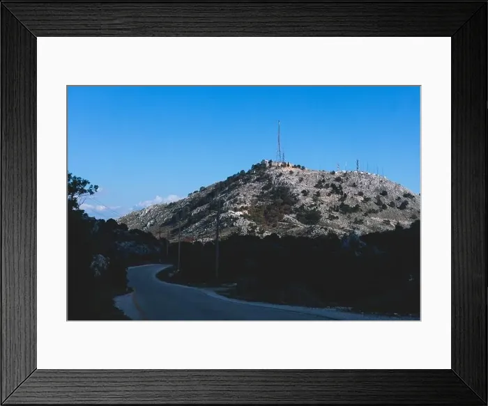 Framed Print : Mount Pantokrator vibrant landscape summit Framed Print : Mount Pantokrator vibrant landscape summit