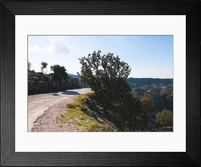 Framed Print : Mount Pantokrator vibrant landscape summit