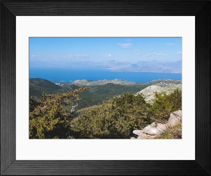 Framed Print : Mount Pantokrator vibrant landscape summit Framed Print : Mount Pantokrator vibrant landscape summit