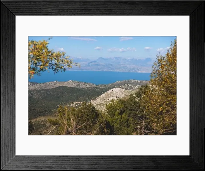 Framed Print : Mount Pantokrator vibrant landscape summit Framed Print : Mount Pantokrator vibrant landscape summit