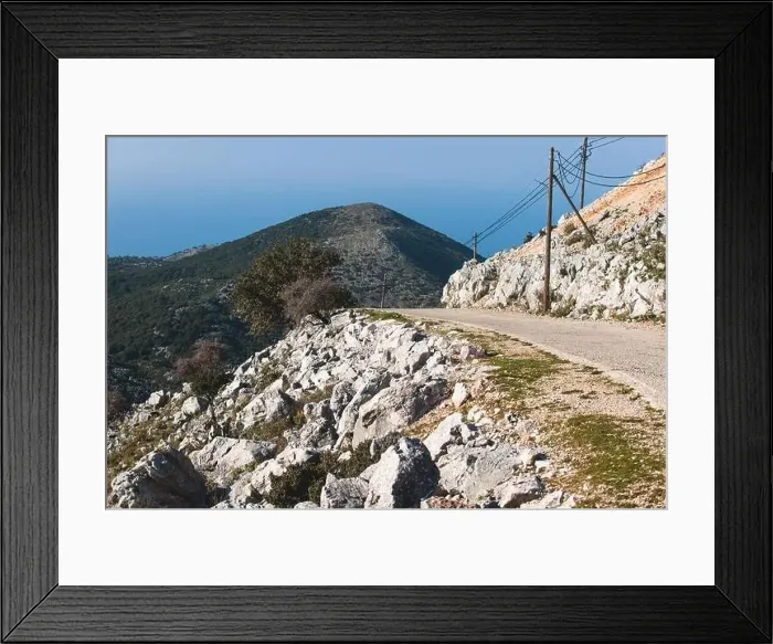 Framed Print : Mount Pantokrator vibrant landscape summit Framed Print : Mount Pantokrator vibrant landscape summit