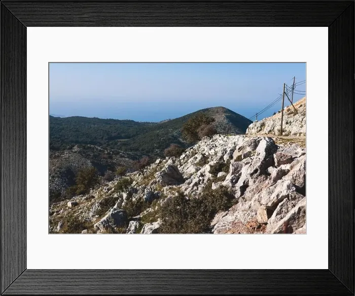 Framed Print : Mount Pantokrator vibrant landscape summit Framed Print : Mount Pantokrator vibrant landscape summit