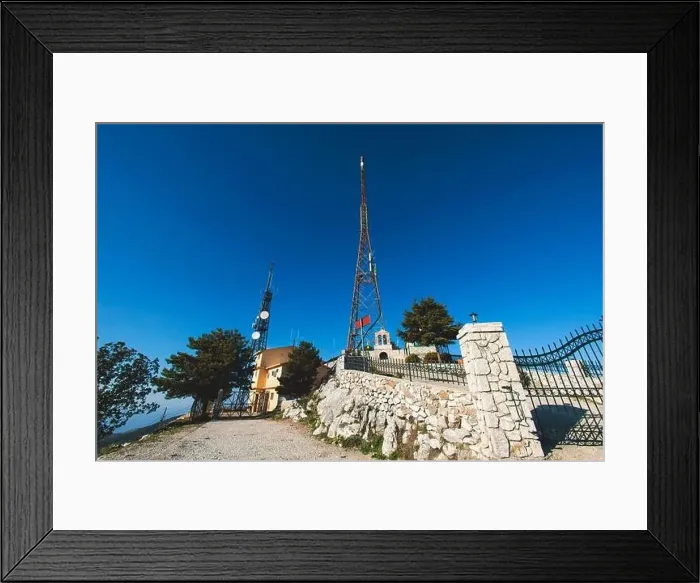 Framed Print : Mount Pantokrator vibrant landscape summit Framed Print : Mount Pantokrator vibrant landscape summit