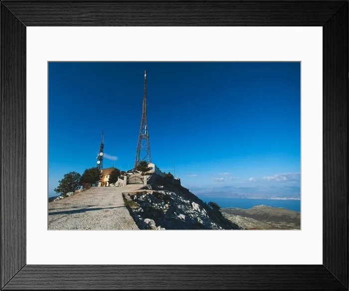 Framed Print : Mount Pantokrator vibrant landscape summit Framed Print : Mount Pantokrator vibrant landscape summit