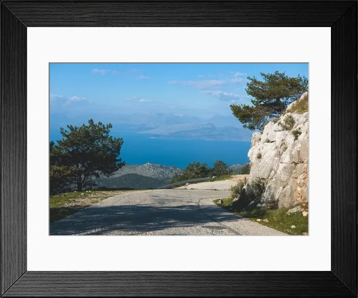 Framed Print : Mount Pantokrator vibrant landscape summit