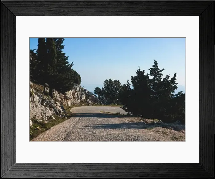 Framed Print : Mount Pantokrator vibrant landscape summit Framed Print : Mount Pantokrator vibrant landscape summit
