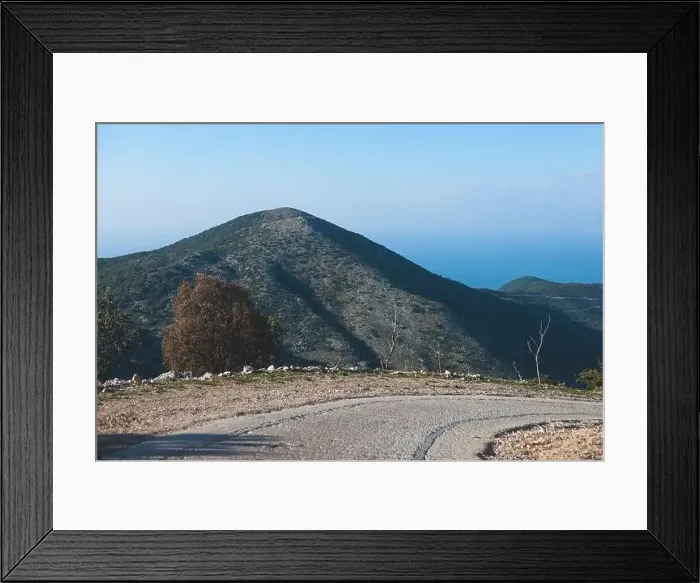 Framed Print : Mount Pantokrator vibrant landscape summit