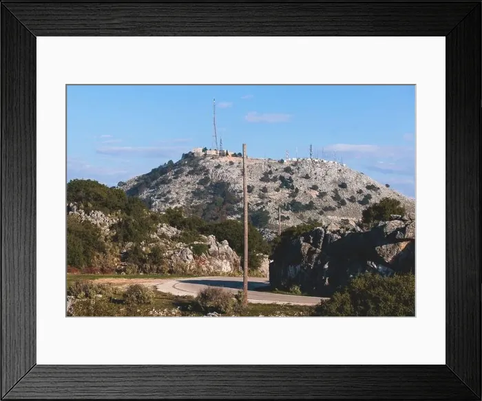 Framed Print : Mount Pantokrator vibrant landscape summit Framed Print : Mount Pantokrator vibrant landscape summit