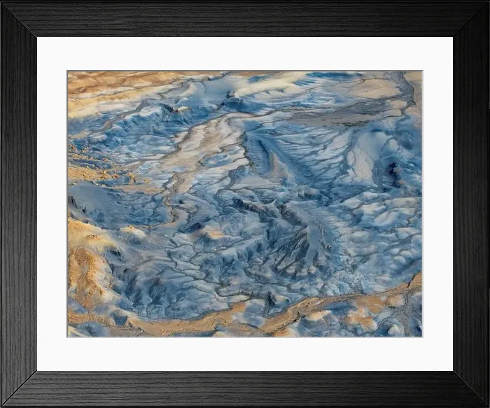 Framed Print : Aerial abstract view taken by drone of desert area near to Big Water during a sunny summer day Framed Print : Aerial abstract view taken by drone of desert area near to Big Water during a sunny summer day