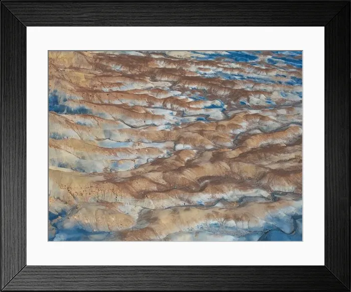 Framed Print : Aerial abstract view taken by drone of desert area near to Big Water during a sunny summer day Framed Print : Aerial abstract view taken by drone of desert area near to Big Water during a sunny summer day