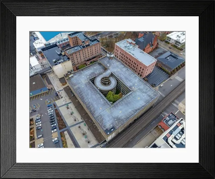 Framed Print : Elmira, NY, USA - 03-02-2024 - Cloudy winter aerial image of the downtown area in the City of Elmira Framed Print : Elmira, NY, USA - 03-02-2024 - Cloudy winter aerial image of the downtown area in the City of Elmira