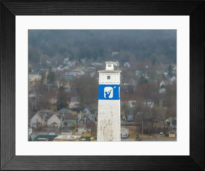 Framed Print : Corning, NY, USA - 03-02-2024 - Cloudy winter aerial image of the downtown area in the City of Corning Framed Print : Corning, NY, USA - 03-02-2024 - Cloudy winter aerial image of the downtown area in the City of Corning