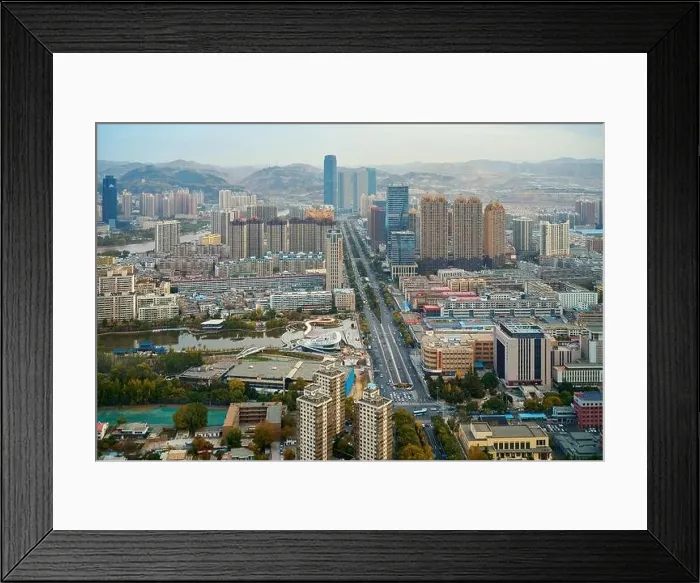 Framed Print : Top view of the modern city Framed Print : Top view of the modern city