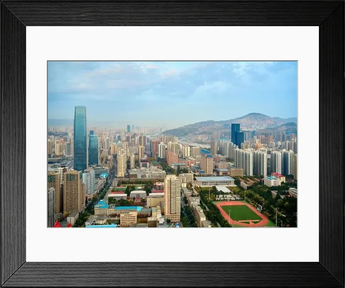 Framed Print : Top view of the modern city Framed Print : Top view of the modern city