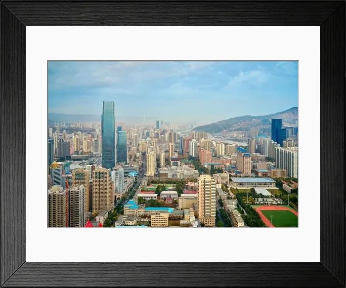 Framed Print : Top view of the modern city Framed Print : Top view of the modern city