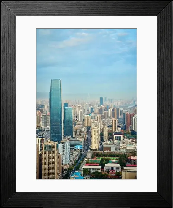 Framed Print : Top view of the modern city Framed Print : Top view of the modern city