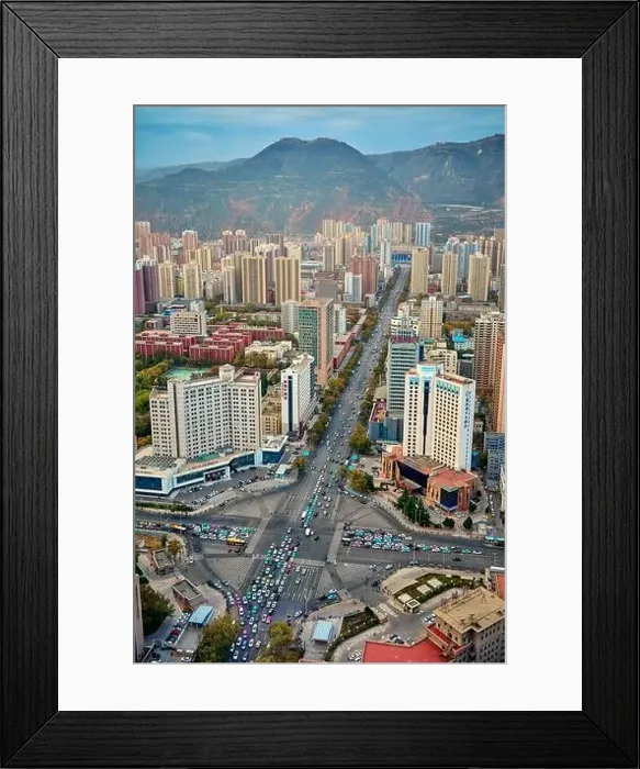 Framed Print : Top view of the modern city Framed Print : Top view of the modern city