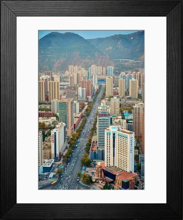 Framed Print : Top view of the modern city Framed Print : Top view of the modern city