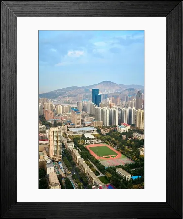 Framed Print : Top view of the modern city Framed Print : Top view of the modern city