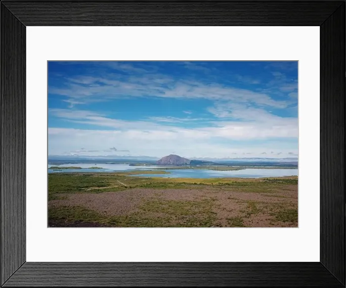 Framed Print : Stunning fjord landscape in Iceland and beautiful mountains peninsula in summer season
