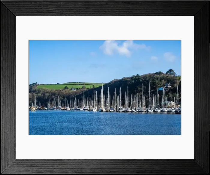 Framed Print : Yachts in Darthaven Marina over River Dart, Devon, England, Europe Framed Print : Yachts in Darthaven Marina over River Dart, Devon, England, Europe