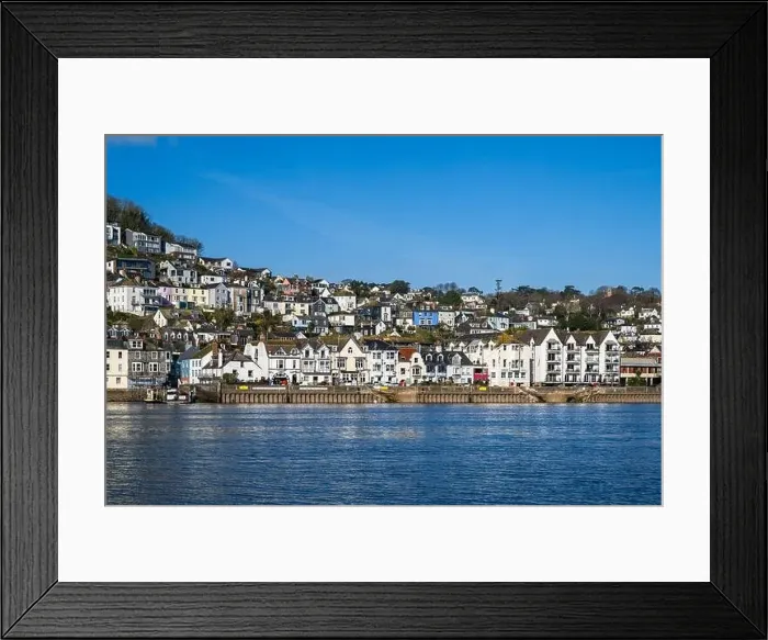 Framed Print : View of Dartmouth from Kingswear over River Dart, Devon, England, Europe Framed Print : View of Dartmouth from Kingswear over River Dart, Devon, England, Europe
