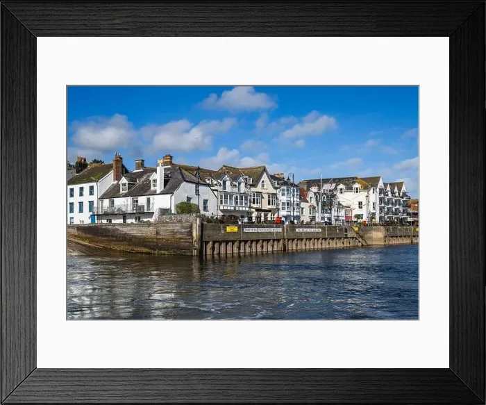 Framed Print : View of Dartmouth from Kingswear over River Dart, Devon, England, Europe