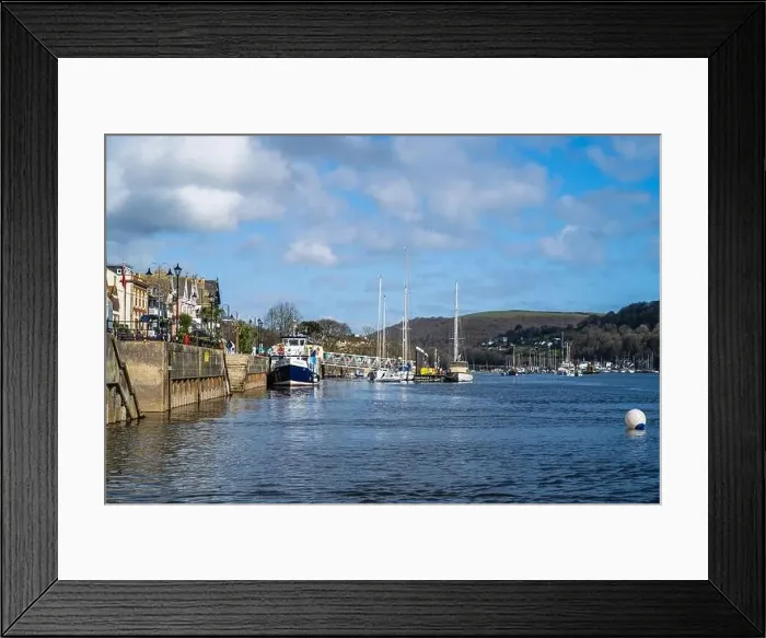 Framed Print : View of Dartmouth over River Dart, Devon, England, Europe Framed Print : View of Dartmouth over River Dart, Devon, England, Europe