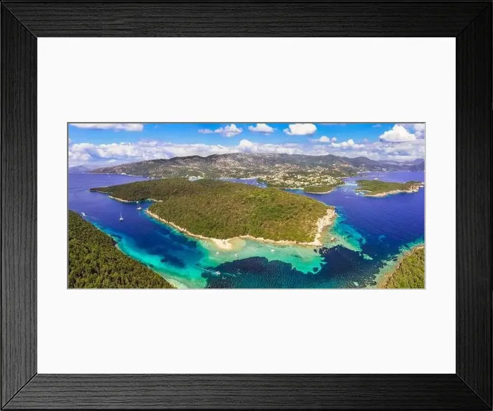 Framed Print : Sivota - stunning aerial drone video of turquoise sea known as Blue Lagoon and unique beach Bella Vraka. Epirus, Greece Framed Print : Sivota - stunning aerial drone video of turquoise sea known as Blue Lagoon and unique beach Bella Vraka. Epirus, Greece
