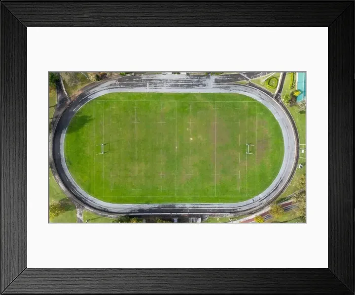 Framed Print : Aerial shot from a drone capturing an empty Framed Print : Aerial shot from a drone capturing an empty