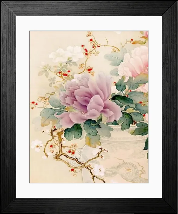 Framed Print : Exquisite oriental floral design Framed Print : Exquisite oriental floral design