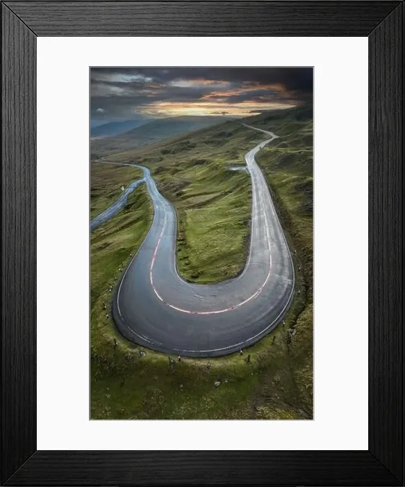 Framed Print : The hairpin bend on the A4069 known as Cuckoo Bend on the Black Mountain Pass in South Wales UK often used in a popular Framed Print : The hairpin bend on the A4069 known as Cuckoo Bend on the Black Mountain Pass in South Wales UK often used in a popular