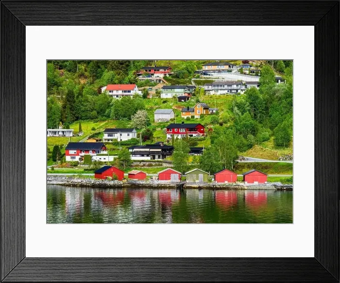 Framed Print : Mountains and Fiord over Norwegian Village, Olden, Innvikfjorden, Norway, Europe Framed Print : Mountains and Fiord over Norwegian Village, Olden, Innvikfjorden, Norway, Europe