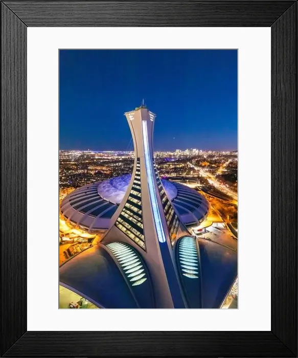 Framed Print : Blue hour in city of Montreal, Canada Framed Print : Blue hour in city of Montreal, Canada