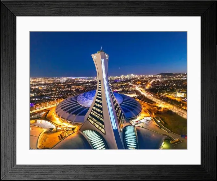 Framed Print : Blue hour in city of Montreal, Canada Framed Print : Blue hour in city of Montreal, Canada
