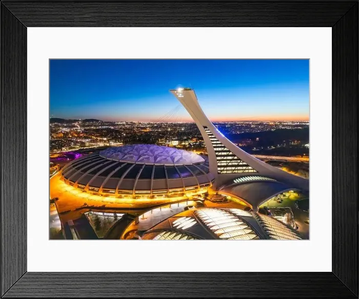 Framed Print : Blue hour in city of Montreal, Canada Framed Print : Blue hour in city of Montreal, Canada