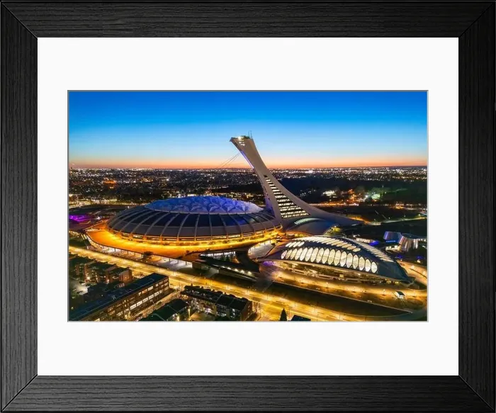 Framed Print : Blue hour in city of Montreal, Canada Framed Print : Blue hour in city of Montreal, Canada