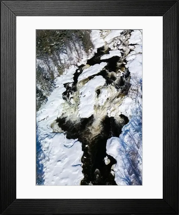 Framed Print : Aerial view of Rivière-du-Nord, Quebec, Canada Framed Print : Aerial view of Rivière-du-Nord, Quebec, Canada