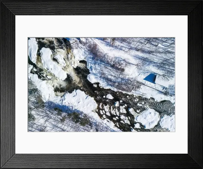 Framed Print : Aerial view of Rivière-du-Nord, Quebec, Canada Framed Print : Aerial view of Rivière-du-Nord, Quebec, Canada