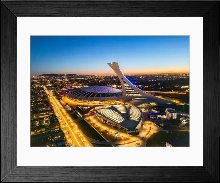 Framed Print : Blue hour in city of Montreal, Canada Framed Print : Blue hour in city of Montreal, Canada