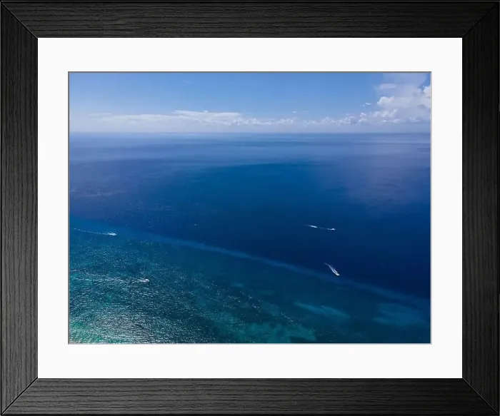 Framed Print : Drone view of mexican caribbean sea in Cozumel Framed Print : Drone view of mexican caribbean sea in Cozumel