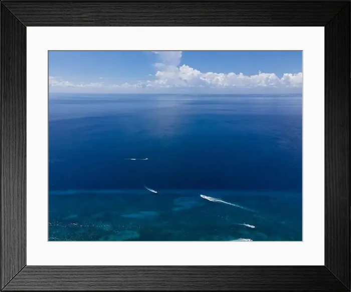 Framed Print : Drone view of mexican caribbean sea in Cozumel Framed Print : Drone view of mexican caribbean sea in Cozumel