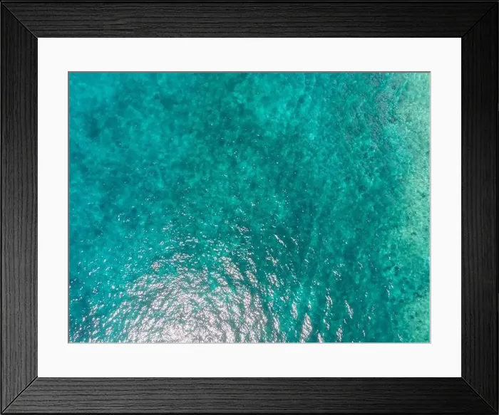Framed Print : Drone view of mexican caribbean sea in Cozumel Framed Print : Drone view of mexican caribbean sea in Cozumel