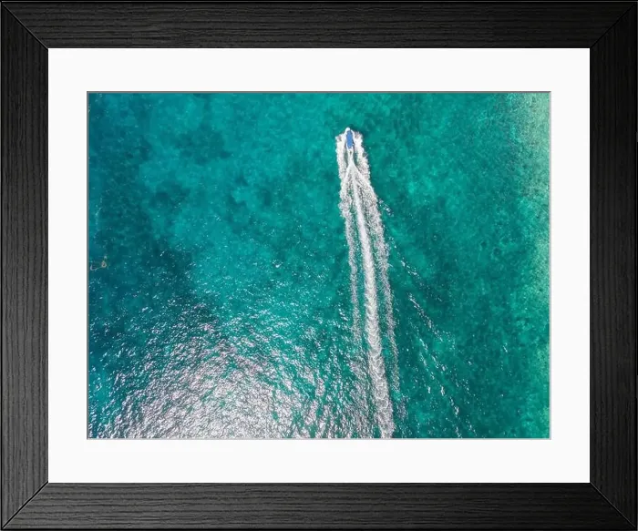 Framed Print : Drone view of mexican caribbean sea in Cozumel Framed Print : Drone view of mexican caribbean sea in Cozumel