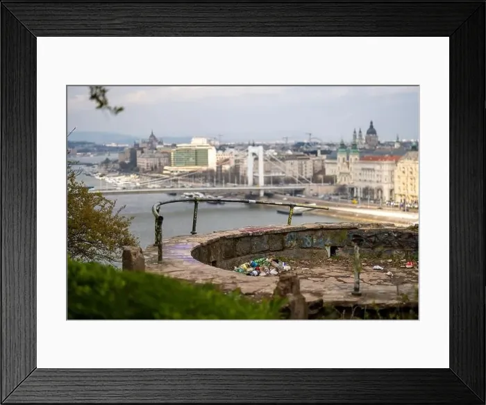 Framed Print : Budapest, Hungary - March 9, 2024: Beautiful place in bad condition Framed Print : Budapest, Hungary - March 9, 2024: Beautiful place in bad condition